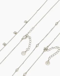 Collier-Set mit Zirkonia, 2tlg.