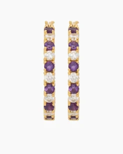 Creolen mit Amethyst