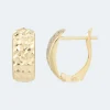 Creolen mit Diamantschnitten in Gold 585