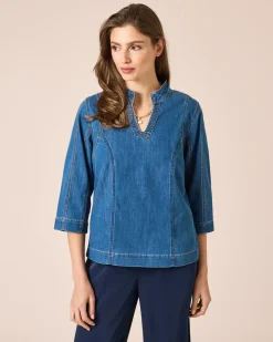 Denim Blusen-Shirt