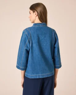 Denim Blusen-Shirt