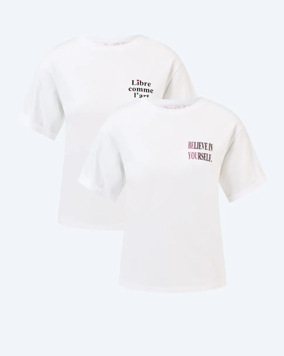 Doppelpack-Shirt mit Slogan