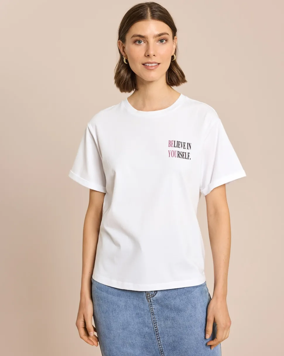 Doppelpack-Shirt mit Slogan