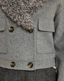 Doubleface Jacke Shearling Kragen