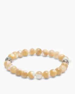 Edelstein-Armband mit Silber-Beads