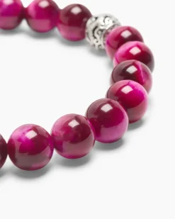 Edelstein-Armband mit Silber-Beads