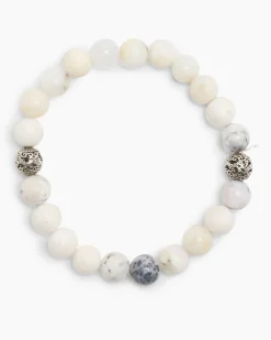 Edelstein-Armband mit Silber-Beads