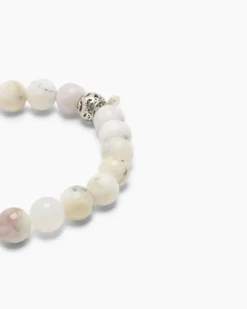 Edelstein-Armband mit Silber-Beads