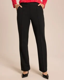 Elegante Hose mit Logo-Bund und Biese