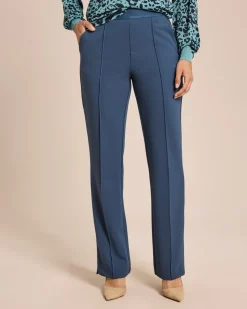 Elegante Hose mit Logo-Bund und Biese