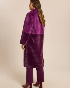 Fake Fur Mantel two-tone