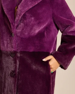 Fake Fur Mantel two-tone