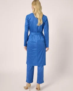 Faux Velours Long Cardigan