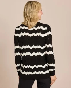 Feinstrick-Pullover Ajour-Muster