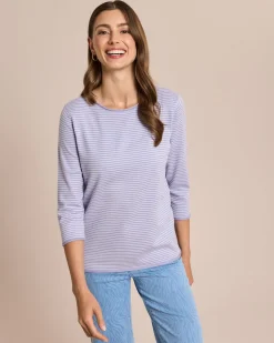Feinstrick-Pullover gestreift