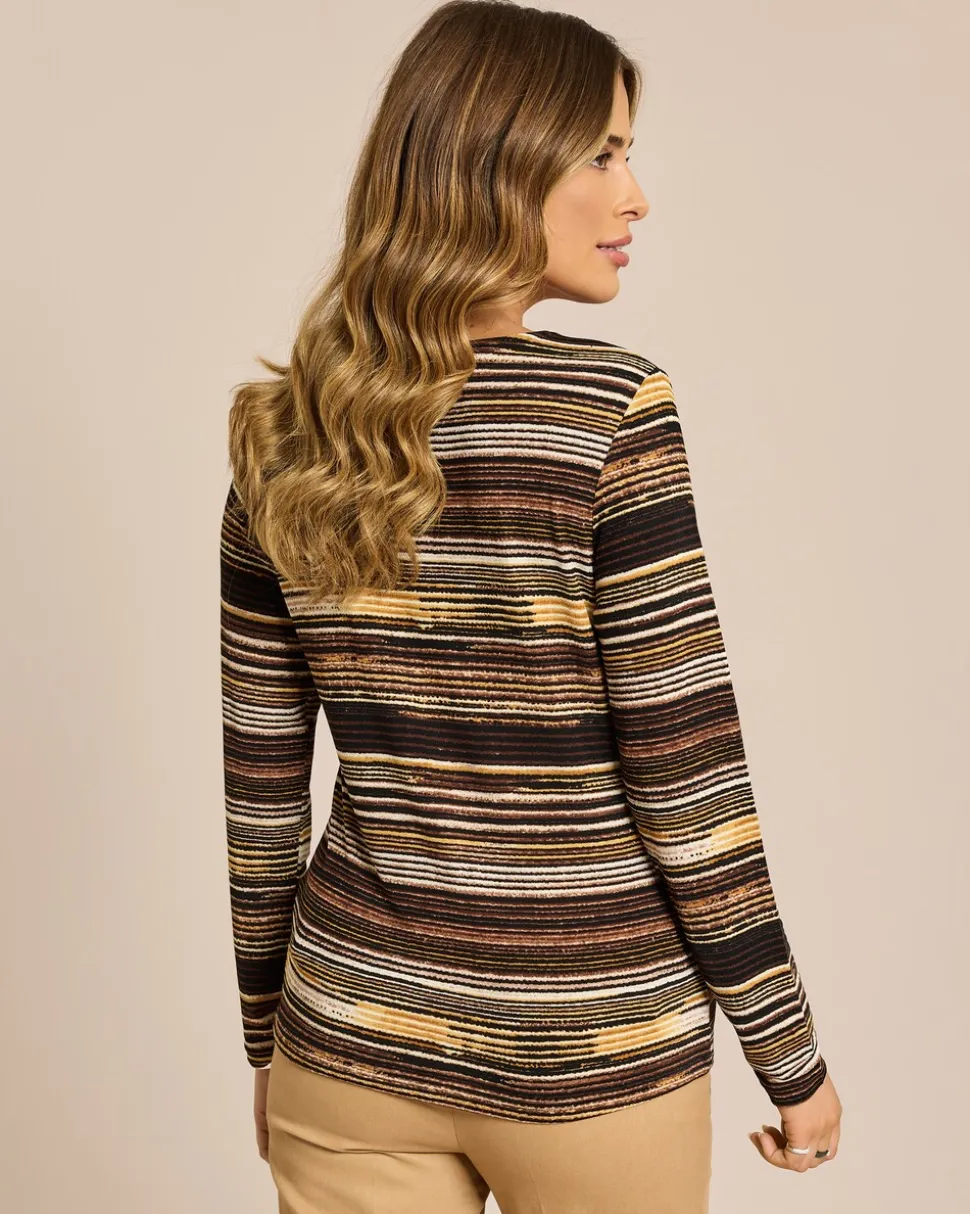 Feinstrick Shirt bunt gestreift