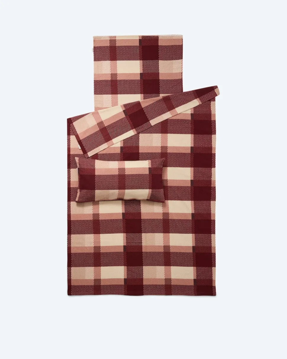 Flanell-Twill-Bettwäsche "Karo", 3tlg.