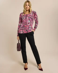 Flauschgarnpullover im Zebradesign