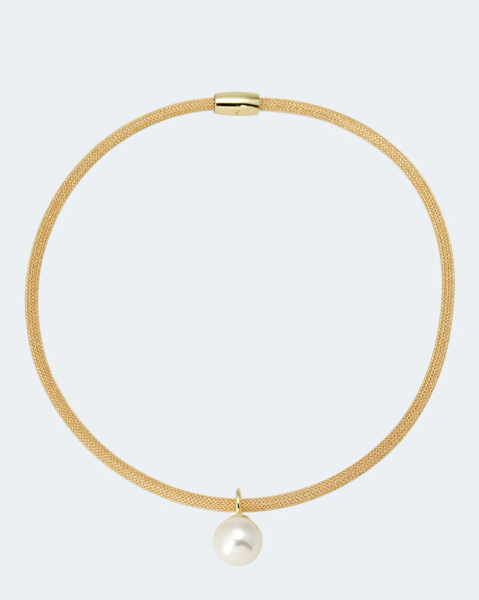Flechtcollier mit MK-Perle 14 mm