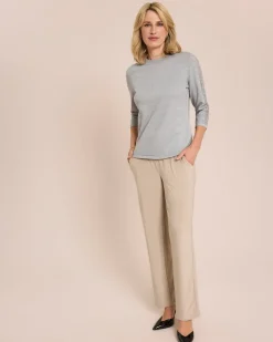Glow Pullover Florale Spitzenärmel