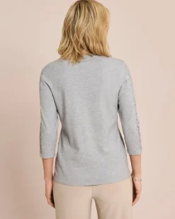 Glow Pullover Florale Spitzenärmel