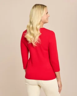 Glow Pullover Mesh-Ausschnitt