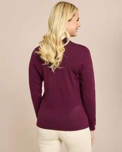 Glow Pullover Polokragen mit Perlen