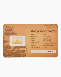 Goldbarren Lachender Buddha 2025