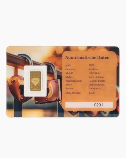 1/100 Goldbarren Liebesschloss 2025