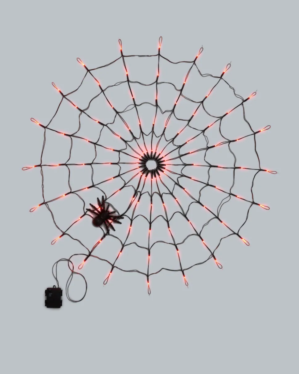 Halloween Outdoor LED-Lichterkette Spinnennetz