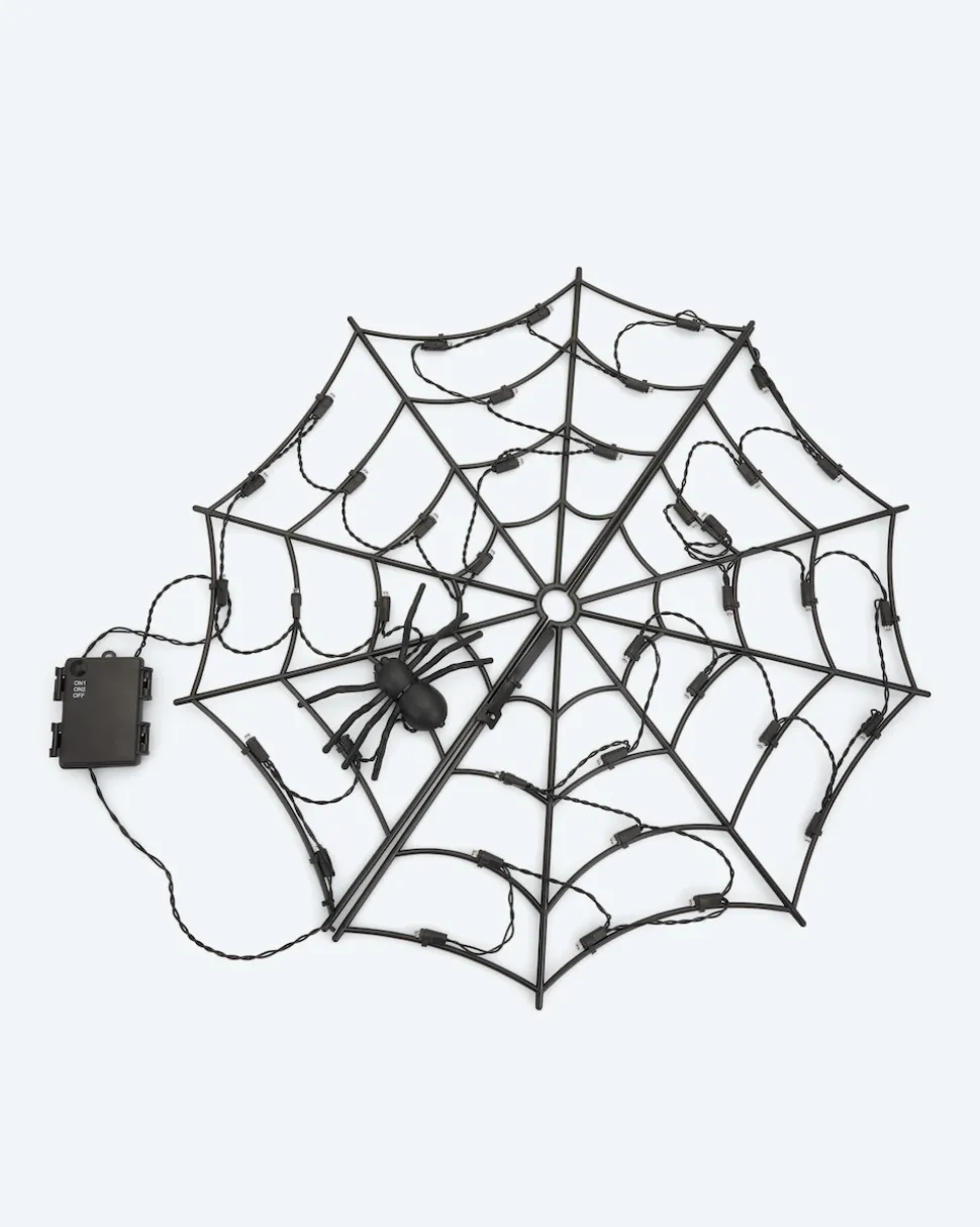 Halloween Outdoor-LED-Spinnennetz