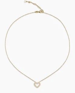 Herzanhänger mit Zirkonia und Kette