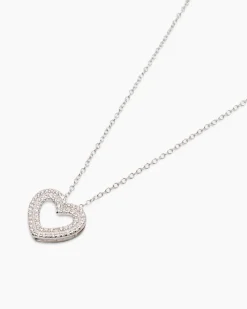 Herzanhänger mit Zirkonia und Kette