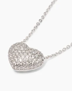 Herz-Collier mit Zirkonia