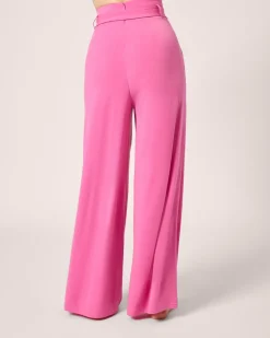 High-Waist Hose mit Gürtel