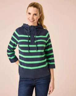 Hoodie, gestreift