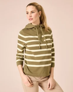 Hoodie, gestreift