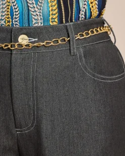 Hose mit Ketten-Detail