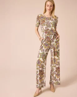 Hose mit Paisley-Druck