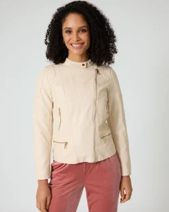 Jacke aus Lederimitat