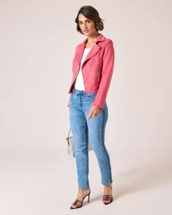 Jacke im Velours-Look