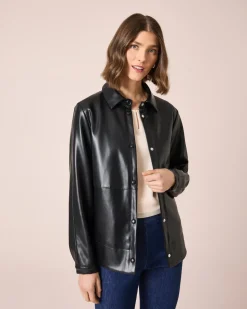 Jacke in Leder-Optik