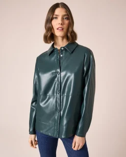 Jacke in Leder-Optik