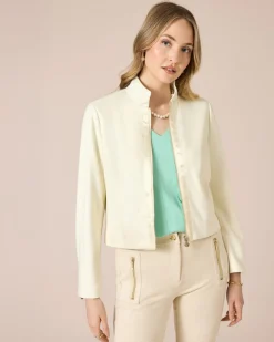 Jacke in Veloursleder-Optik