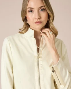 Jacke in Veloursleder-Optik
