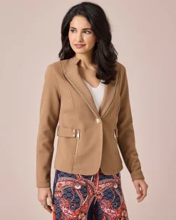 Jacke in Waffelstruktur