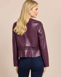 Jacke Lederimitat mit Schößchen