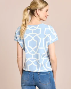 Jacquard Pullover kurzarm