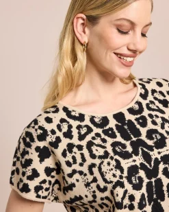Jacquard Pullover kurzarm