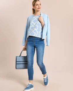 Jacquard Pullover kurzarm